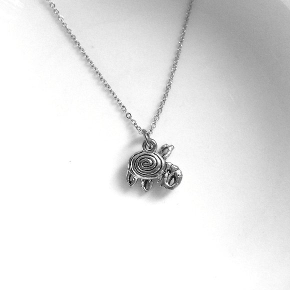 Miniature Tiny Hermit Crab Marine Life Ocean Life Shell Fish Animal Necklace - Picture 4 of 6